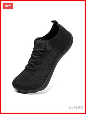 Womens Wide Toe Walking Shoes Zero Drop Slip On Athletic Sneakers